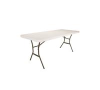 Mesa Rectangular Patas Plegables Crema 185x76x74 CM Lifetime MKP