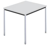 Mesa rectangular, tubo cuadrado cromado A x P 800 x 800 mm