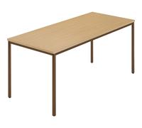 Mesa rectangular, tubo cuadrado revestido A x P 1600 x 800 mm