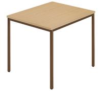 Mesa rectangular, tubo cuadrado revestido A x P 800 x 800 mm