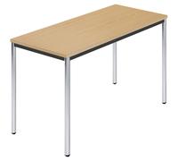 Mesa rectangular, tubo redondo cromado A x P 1200 x 600 mm