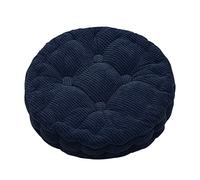 Mesa redonda de 7 cm de grosor, acolchada, suave, para uso en interiores y exteriores, 48 x 48 x 7 cm, color azul oscuro, ideal para asientos de oficina y cocina