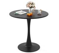 Mesa redonda de bar de bistró, mesa de centro de negociación de ocio con tulipanes para sala de estar, balcón y comedor