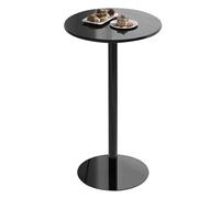 Mesa redonda de bistró con base de metal estable para restaurante, cafetería, fiesta, mesa de cóctel alta para espacios pequeños