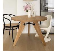 Mesa Redonda de Cocina de Madera 120 cm, Gran Mesa de Comedor Moderna para 2-6 Personas, Mesa de café o Cena con Patas para ensamblar, sin sillas, para Comedor, Cocina, Oficina.(Wood,80CM/31.5IN)