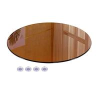 Mesa redonda de cristal de repuesto para comedor y patio, 16-39 pulgadas, borde pulido, ideal para tocadiscos Lazy Susan, cubierta de vidrio duradera para decoración elegante del hogar