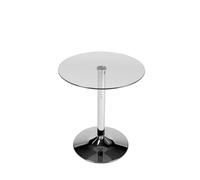 Mesa redonda de cristal madera vidrio transparente ø 60 cm