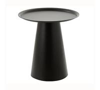 Mesa redonda de hierro - Elegante mesa de centro para sala de estar, dormitorio o balcón - Mesa auxiliar informal y mesita de noche (color: A, tamaño: 40 x 50 cm)
