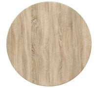 Mesa redonda de madera de roble Sonoma, 70 cm, para jardín y terraza | Resistente a la intemperie, fácil de limpiar, minimalista, estable, utilizable durante todo el año, diseño moderno