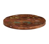 Mesa redonda de madera maciza recuperada, 60 cm