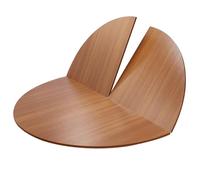 Mesa redonda de madera plegable de 55 pulgadas, resistente, fácil almacenamiento, mesa de comedor y banquete, diseño de un cuarto de pliegue, sin patas, perfecta para fiestas y eventos