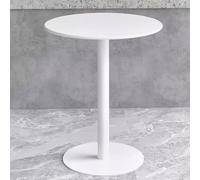 Mesa redonda de metal para bistró, mesa de cóctel alta para el hogar, cocina, comedor, oficina, elegante mesa auxiliar blanca para espacios interiores y exteriores
