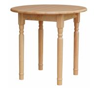 K koma Mesa redonda maciza de pino barnizada - capa protectora duradera, diámetro 90 cm