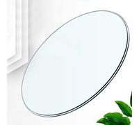 Mesa redonda de vidrio templado de 55 cm, de cristal transparente, disponible en 35 cm, 50 cm, 60 cm, 85 cm, 100 cm, mantel de cristal para decoración del hogar