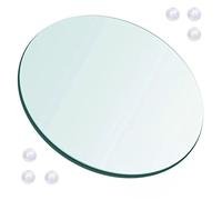 Mesa redonda de vidrio templado duradero de 1/3 pulgadas de grosor, resistente a altas temperaturas, no frágil, ideal para mesas de comedor y reemplazo de muebles, fuerte estabilidad y estilo