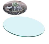 Mesa redonda de vidrio templado para mesas de comedor, disponible en 35 cm, 55 cm, 68 cm, 80 cm, 100 cm, elegante y duradero, panel redondo de cristal para decoración moderna del hogar