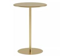 Mesa redonda dorada para bar con base de metal, mesa de cóctel versátil para cocina, comedor, sala de estar, 48 x 72 cm, diseño elegante y duradero