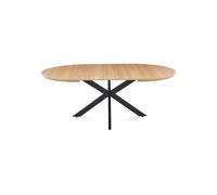 Mesa redonda extensible asuna roble negro 130 x 76 x cm