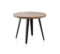 Mesa redonda fija berg roble honey - negro 100 x 78 x cm