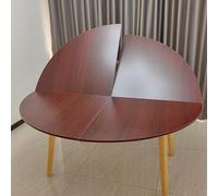 Mesa Redonda Grande Plegable Solamente, 120cm - 240cm de Diámetro Mesa Redonda de Madera Que Ahorra Espacio, Mesa Circular Plegable para Interior y Exterior, para Picnic, Fiesta, Banquete, Boda(Sycamo