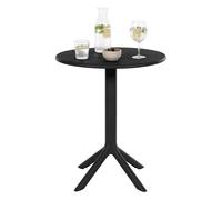 Mesa redonda lacota de 60 cm plástico negro ø 60 cm