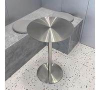Mesa Redonda,Mesa de cóctel de Acero Inoxidable para Espacios pequeños jardín al Aire Libre,pequeña Mesa Redonda para Patio,para Comedor,bistró,Pub,Tiendas de té de Burbujas, cafeterías(40x40x95cm)
