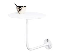 Mesa Redonda Moderna para Pub, Comedor, Cocina Casera, Mesa Alta con Tapa de Bar, Mesa de Bistró Montada en la Pared, Mesa de Centro Tipo L, Mesa de Bebidas Blanca Cócteles Mesa Auxiliar/Mesa Auxiliar