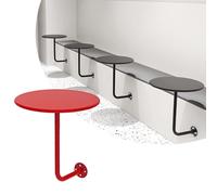 Mesa redonda para bistró montada en la pared, mesa de café flotante L-Sd para tiendas de postres, mesa auxiliar champán que ahorra espacio para uso doméstico y recreativo