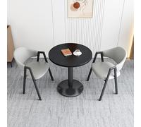 Mesa Redonda pequeña y sillas para formación, Ideales para balcón, Oficina o Comedor: Muebles compactos para Espacios de Ocio y negociación.