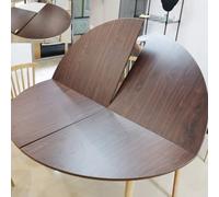 Mesa redonda plegable de madera de 120 a 200 cm, ahorra espacio, mesa móvil de banquete de madera maciza para catering, solución de comedor duradera y cómoda