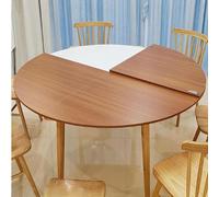 Mesa redonda plegable de madera de 120 a 200 cm, mesa circular portátil para comedor, uso comercial, acabado de teca, diseño que ahorra espacio, ligera y fácil de almacenar