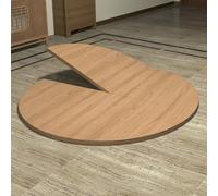 Mesa redonda plegable de madera de 120 cm a 220 cm de diámetro. Ahorra espacio. Tablero extensible redondo grande, ideal para banquetes, fiestas y eventos. No requiere patas.(Walnut,160cm/62.9in)