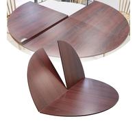 Mesa redonda plegable de madera de 79 pulgadas de repuesto para catering y banquetes, fácil de almacenar, ligera, portátil, ideal para eventos y uso temporal (madera roja)