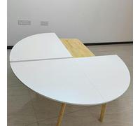 Mesa redonda plegable de madera, impermeable, diseño circular para uso en interiores y exteriores, ahorra espacio, perfecta para varios entornos (diámetro: 120-200 cm)