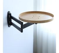 Mesa redonda plegable de pared, diseño desmontable para espacios pequeños, ideal para dormitorio, sala de estar, estudio, balcón, escritorio lateral compacto con uso versátil