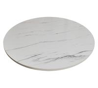Mesa Redonda Plegable Grande de 90 cm con Tablero Giratorio - Mesa de Comedor de imitación de mármol y Madera para Uso doméstico, diseño de Disco Giratorio, solución Elegante y Que Ahorra es