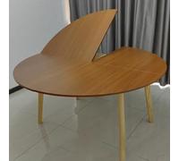 Mesa Redonda Plegable Grande, Mesa de Comedor Redonda Plegable Simple, Mesa Redonda de Madera Diámetro de 120cm~240cm Que Ahorra Espacio, Mesa Circular Plegable para Interiores y Exteriores(Natural,19