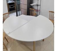 Mesa Redonda Plegable Impermeable Para Interior Y Exterior,La Mesa Redonda De Madera De 120cm-200cm De Diámetro，Ahorra Espacio, Uso Interior/exterior Para Fiestas/reuniones(White,Dia 190cm)