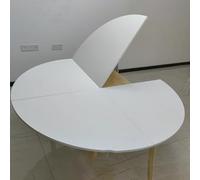 Mesa redonda plegable, mesa de madera de diámetro para ahorrar espacio, uso en interiores y exteriores, diseño simple redondo grande, fácil de almacenar y transportar