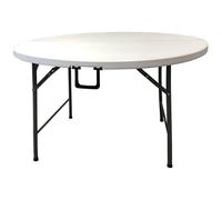 Mesa Redonda Plegable - Mesa Plegable Resina Multifuncional - Mesa Plegable Camping Ultraresistente - Mesa Alta Plegable Multiusos - Mesa Redonda Jardin - Mesa con Patas Tubo de Acero