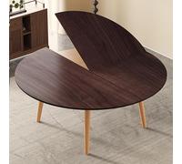 Mesa redonda plegable solamente, diseño que ahorra espacio, diámetro de 120 a 160 cm, ideal para restaurantes familiares, fácil de almacenar, mesa de comedor de repuesto