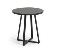Mesa redonda Tella en terrazo negro Ø 70 cm