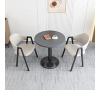 Mesa Redonda y sillas para negociación (Ideales para capacitación) - Combinación de Mesa de Centro y sillas Que Ahorra Espacio para Sala de Estar, balcón y Comedor reuniones