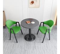 Mesa Redonda y sillas para negociación (Ideales para capacitación) - Combinación de Mesa de Centro y sillas Que Ahorra Espacio para Sala de Estar, balcón y Comedor reuniones
