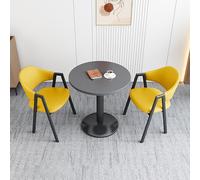 Mesa Redonda y sillas para negociación (Ideales para capacitación) - Combinación de Mesa de Centro y sillas Que Ahorra Espacio para Sala de Estar, balcón y Comedor reuniones