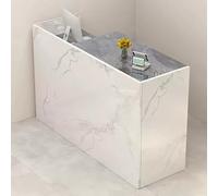 Mesa registradora de madera con cajón con cerradura, mostrador de ventas al por menor con armario de almacenamiento, ideal para tiendas y oficinas, muebles versátiles para pagar
