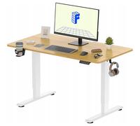 Mesa regulable en altura QE1M-1154-EUV1, 110 x 54 cm, arce/blanco - N