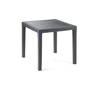 Mesa resina rattan antrac. king 80x80cm