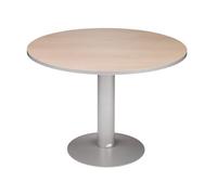 Mesa Reunion Redonda Meeting 3006At01 Estructura Aluminio Tablero Haya 120 Cm Diametro