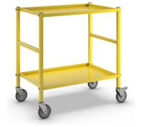 Mesa rodante con 2 baldas Kongamek, 4 ruedas de maniobra, 2 ellas con inmovilizadores